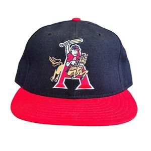 Vtg New Era 59FIFTY Arkansas Travelers MiLB Fitted Cap Hat Blue Red 7 3/8